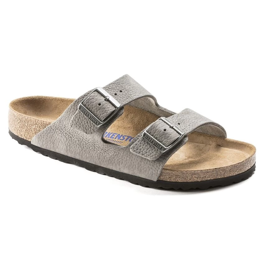 Birkenstock Arizona Nubuck Leather Desert Buck Whale Gray - Image 2