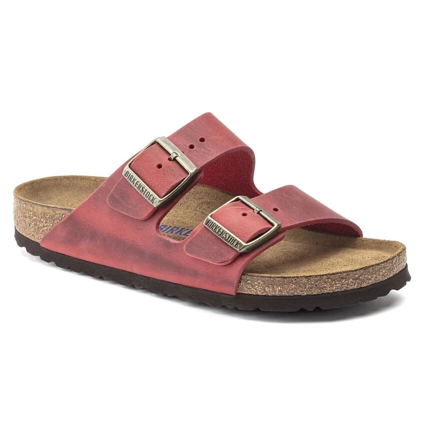Birkenstock Arizona Oiled Leather Fire Red - Image 2