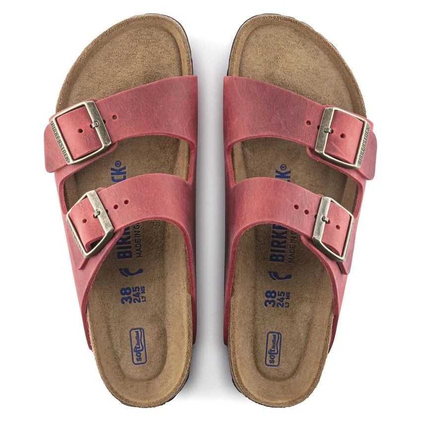 Birkenstock Arizona Oiled Leather Fire Red - Image 7
