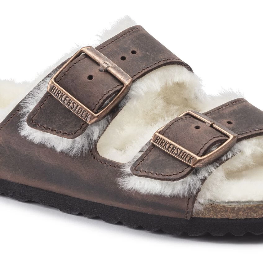 Birkenstock Arizona Shearling Oiled Leather - Image 9