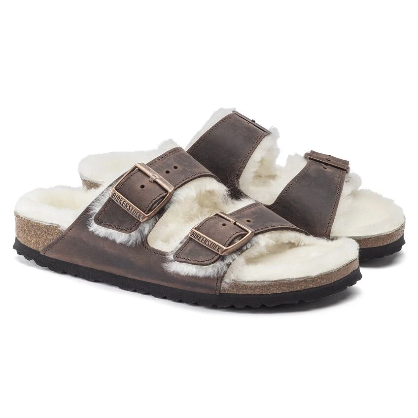 Birkenstock Arizona Shearling Oiled Leather - Image 7