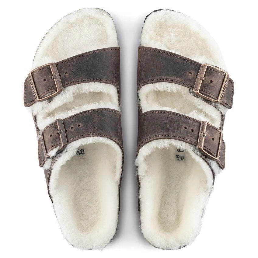 Birkenstock Arizona Shearling Oiled Leather - Image 6