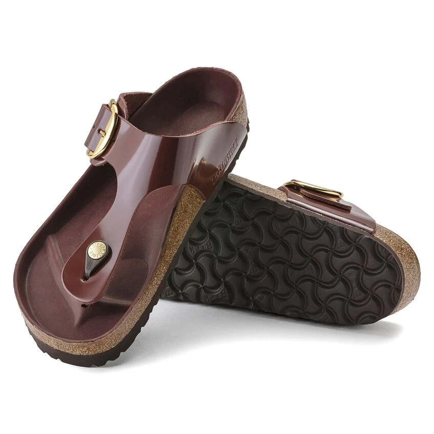 Birkenstock Gizeh Natural Leather Patent - Image 5
